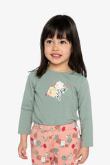Organic Cotton Long Sleeve T-Shirt Sage Green-3