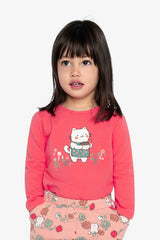 Organic Cotton Long Sleeve T-Shirt Coral Pink-3