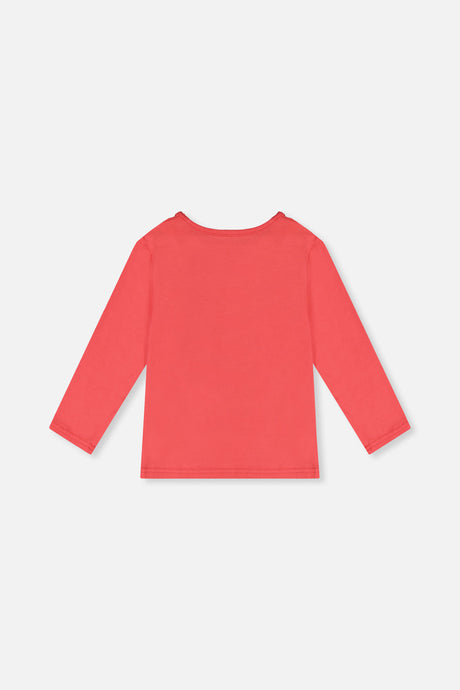 Organic Cotton Long Sleeve T-Shirt Coral Pink-2