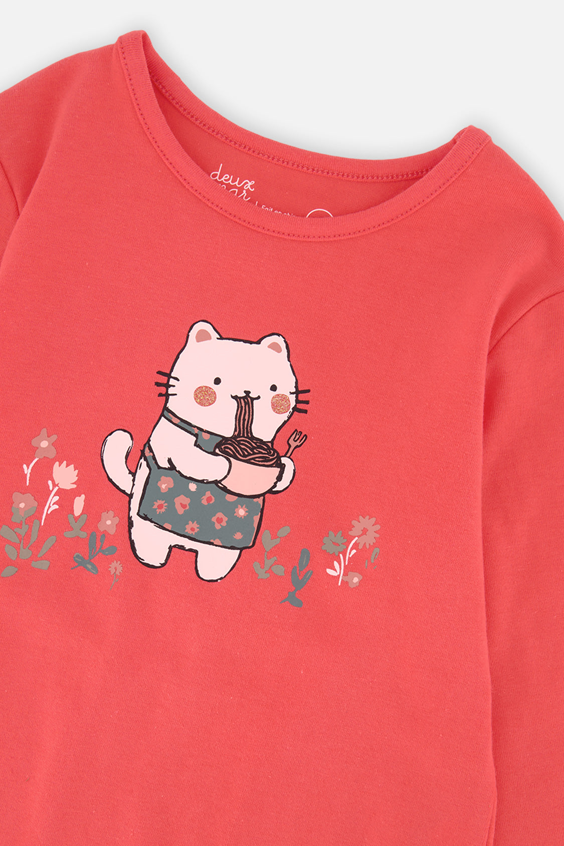 Organic Cotton Long Sleeve T-Shirt Coral Pink-4