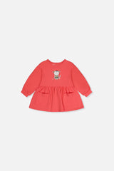 Baby Organic Cotton Tunic Coral Pink-0