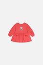 Baby Organic Cotton Tunic Coral Pink-0