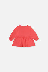 Baby Organic Cotton Tunic Coral Pink-1