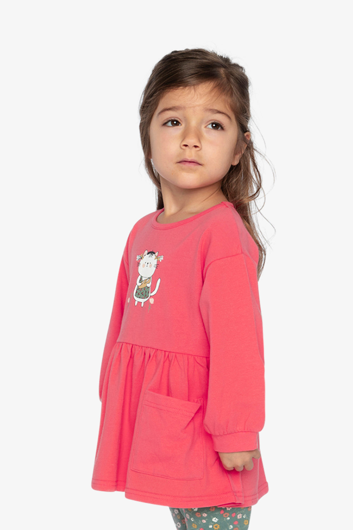 Organic Cotton Tunic Coral Pink-3
