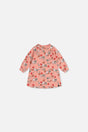 Baby French Terry Dress Pink Cat Print-0