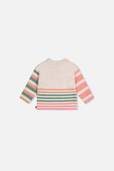 Baby Knitted Stripe Sweater Off-White-1