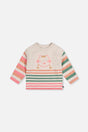 Knitted Stripe Sweater Off-White-0