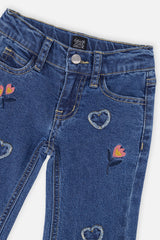 Baby Boot Leg Jeans Navy Blue Denim-2