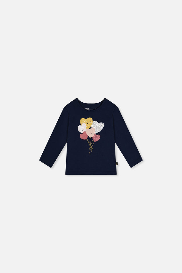 Baby Organic Cotton T-Shirt Royal Blue And Pink-0