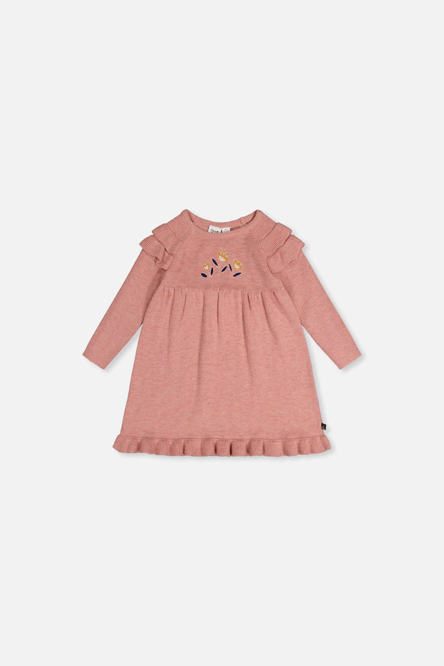 Baby Knitted Dress Pink-0