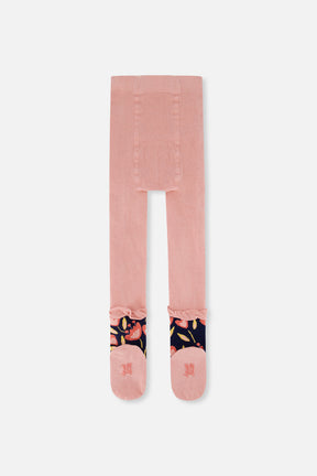 Tights Pale Dusty Pink And Navy-0