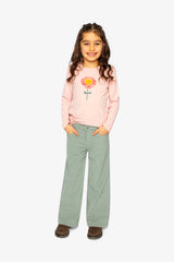 Long Sleeve Organic Cotton T-Shirt Pale Dusty Pink-4