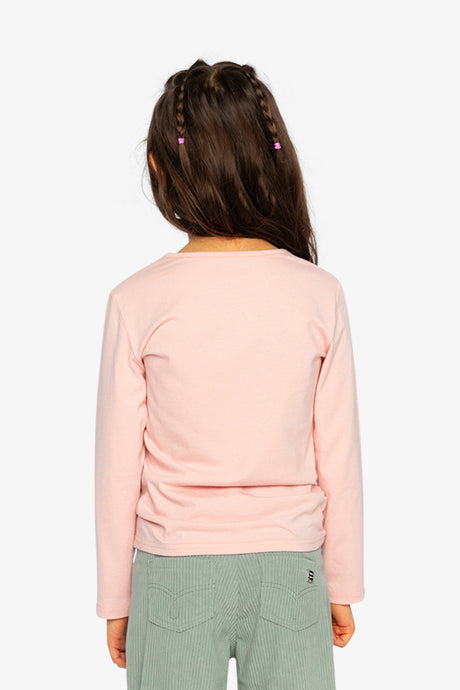 Long Sleeve Organic Cotton T-Shirt Pale Dusty Pink-3