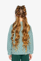 Printed Jersey Long Sleeve T-Shirt Green Floral Print-3