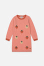 Knitted Dress With Strawberry Jacquard Pink-0