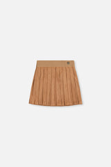 Pleated Skirt Brown-0