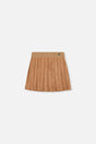Pleated Skirt Brown-0