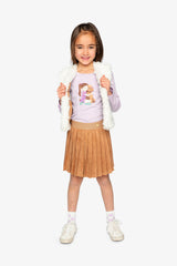 Pleated Skirt Brown-4