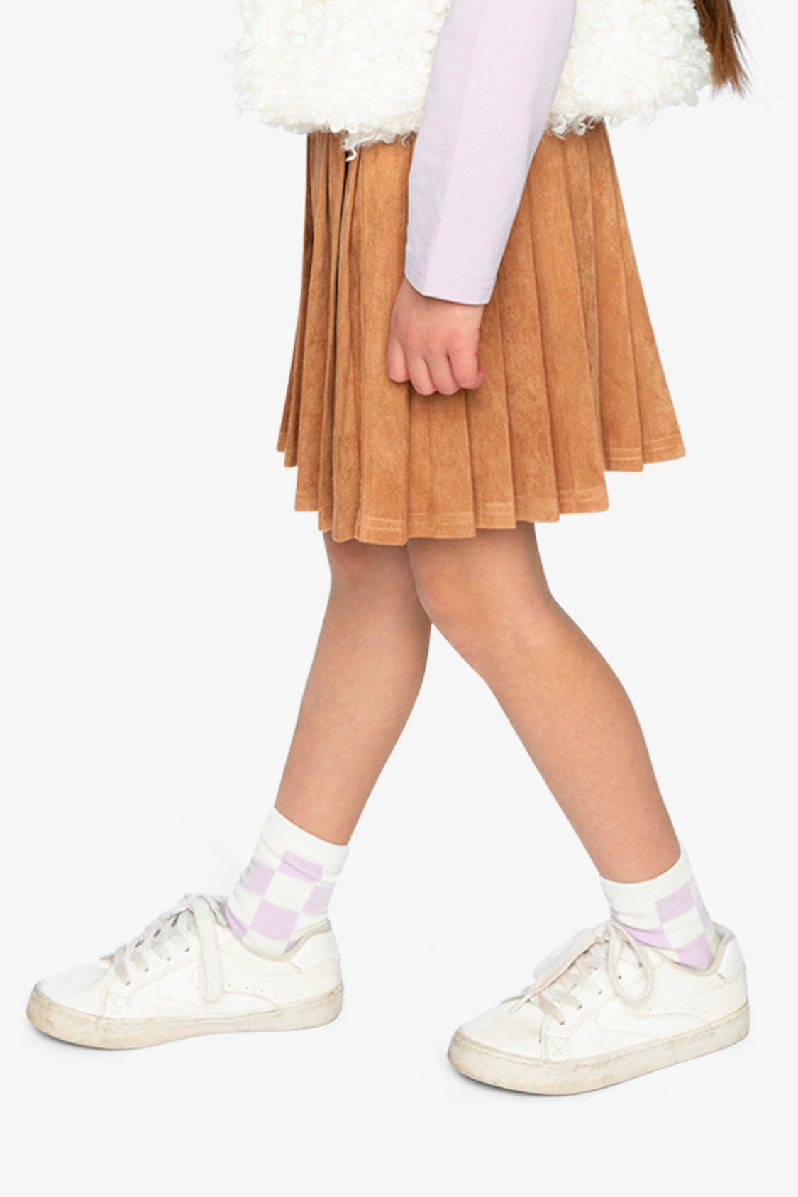 Pleated Skirt Brown-2
