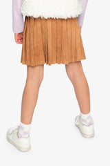 Pleated Skirt Brown-3