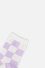 Socks (3 Pairs) Lavender, Pink, And White-2