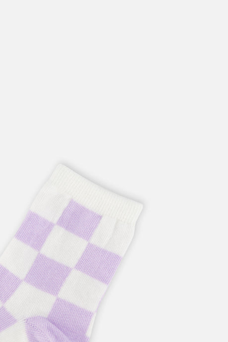 Socks (3 Pairs) Lavender, Pink, And White-2