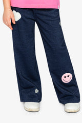 French Terry Pant Navy Blue Denim-2