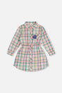 Shirt Dress With Belt Green And Pink Plaid-0