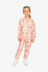 Sweatpants Pink Printed Flowers-4