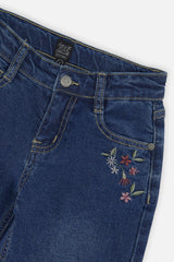 Deux par Deux girls' stretch jeans in light blue denim, view 6