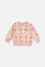 Sweatshirt Pink Printed Flowers-0