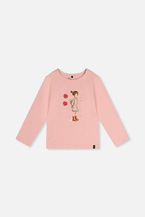 Organic Cotton Jersey T-Shirt Pale Dusty Pink-0