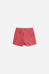 Deux par Deux girls' raspberry pink corduroy skort – back view