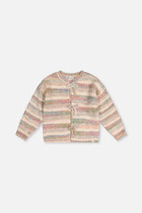 Knitted Cardigan Mauve And Blue Knitwear-0