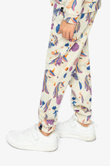 Sweatpants Beige Unicorn Print-2