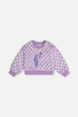 Faux Fur Top Lilac And White Tiles-0