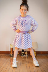Faux Fur Top Lilac And White Tiles-1