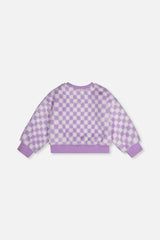 Deux par Deux Faux Fur Top Lilac And White Tiles product image P2