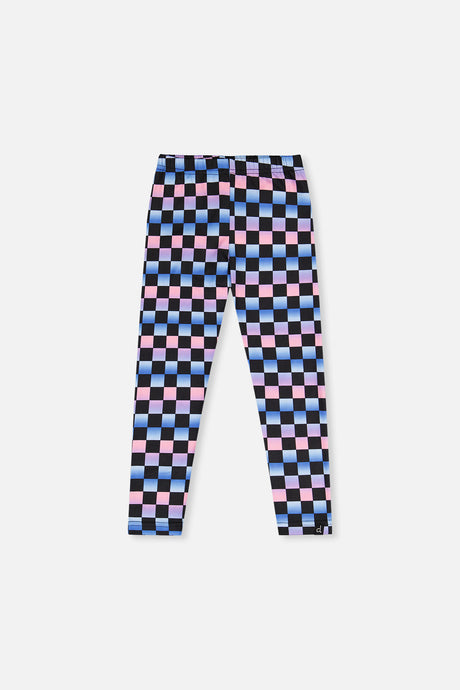 Leggings Black Checkered Print-0