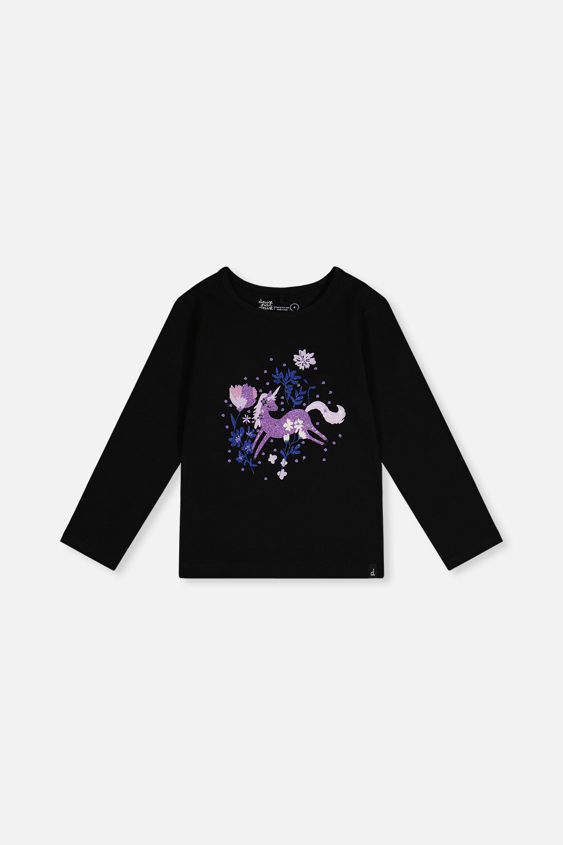 Organic Cotton Jersey T-Shirt Black And Mauve-0
