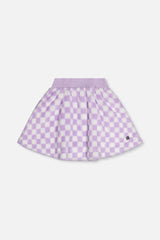 Faux Fur Skirt Lilac And White Tiles-0