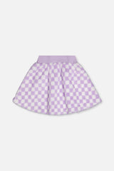 Deux par Deux Faux Fur Skirt Lilac And White Tiles product image P2
