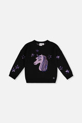 Knitted Sweater Black And Mauve-0