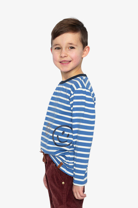 Long Sleeve T-Shirt Blue And White Stripes-2