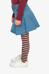 Pleated Skirt Navy Blue Denim-2