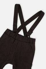 Deux par Deux black and red houndstooth baby set, second alternate view
