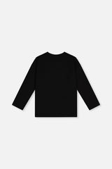 Deux par Deux Organic Cotton Jersey T-Shirt Black And Beige product image P2
