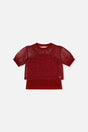 Fake Layering Top & Cami Red-0