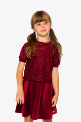 Fake Layering Top & Cami Red-2
