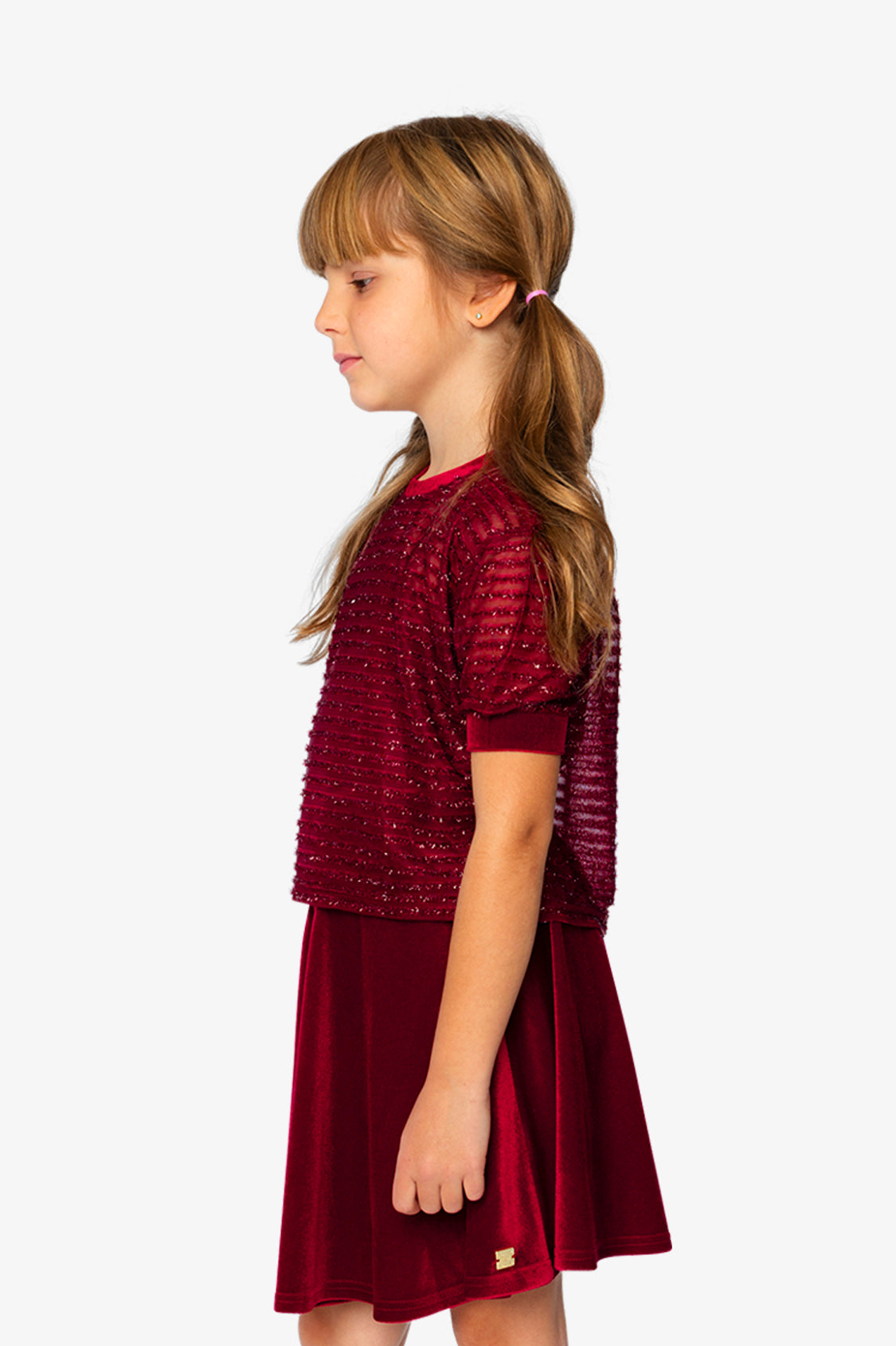 Fake Layering Top & Cami Red-3